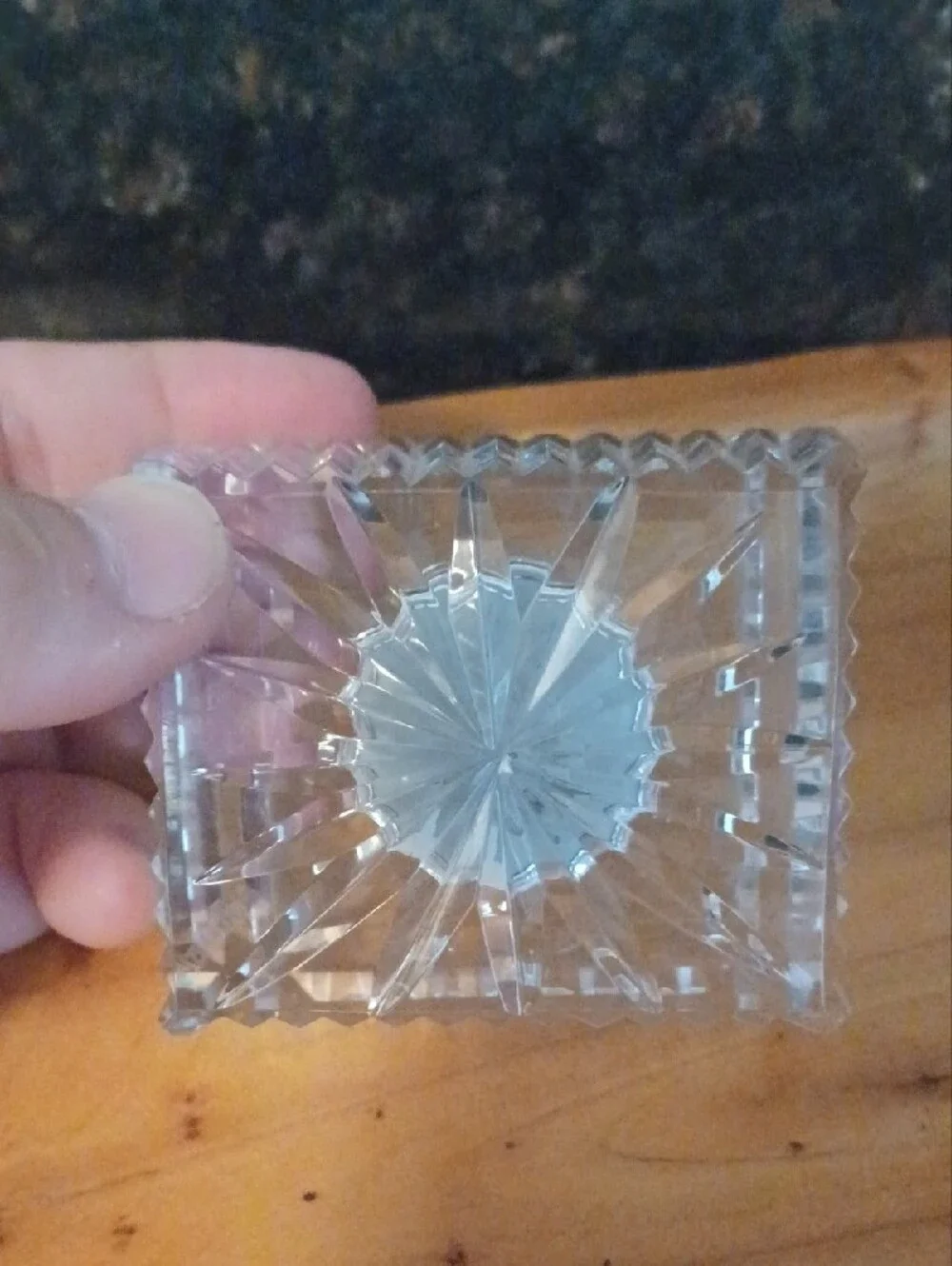 Waterford Clear Crystal Faceted Desk Clock